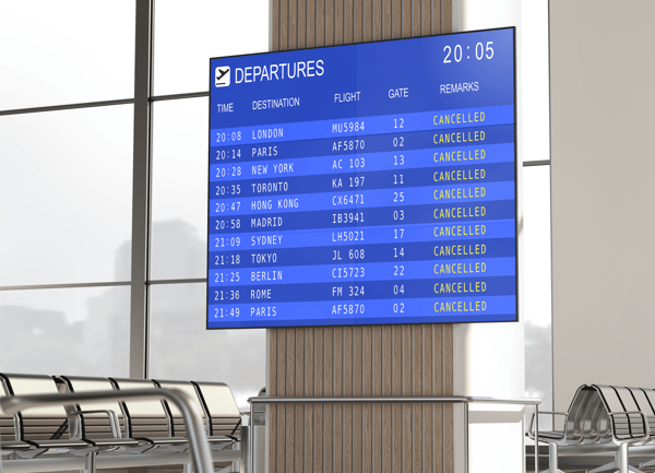 El Consejo FID muestra los vuelos en las pantallas del aeropuerto