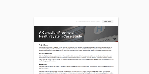 Portada de un estudio de caso sobre un sistema sanitario provincial canadiense