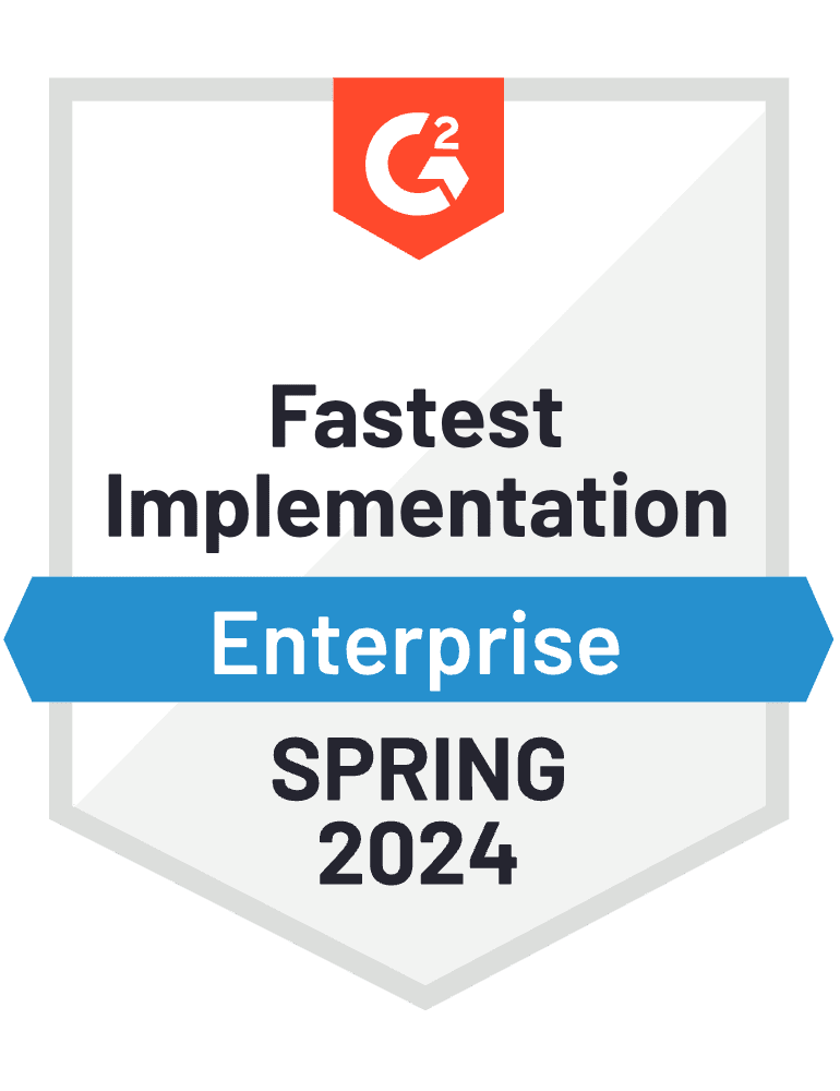 G2 Implantación más rápida Enterprise Spring 2024