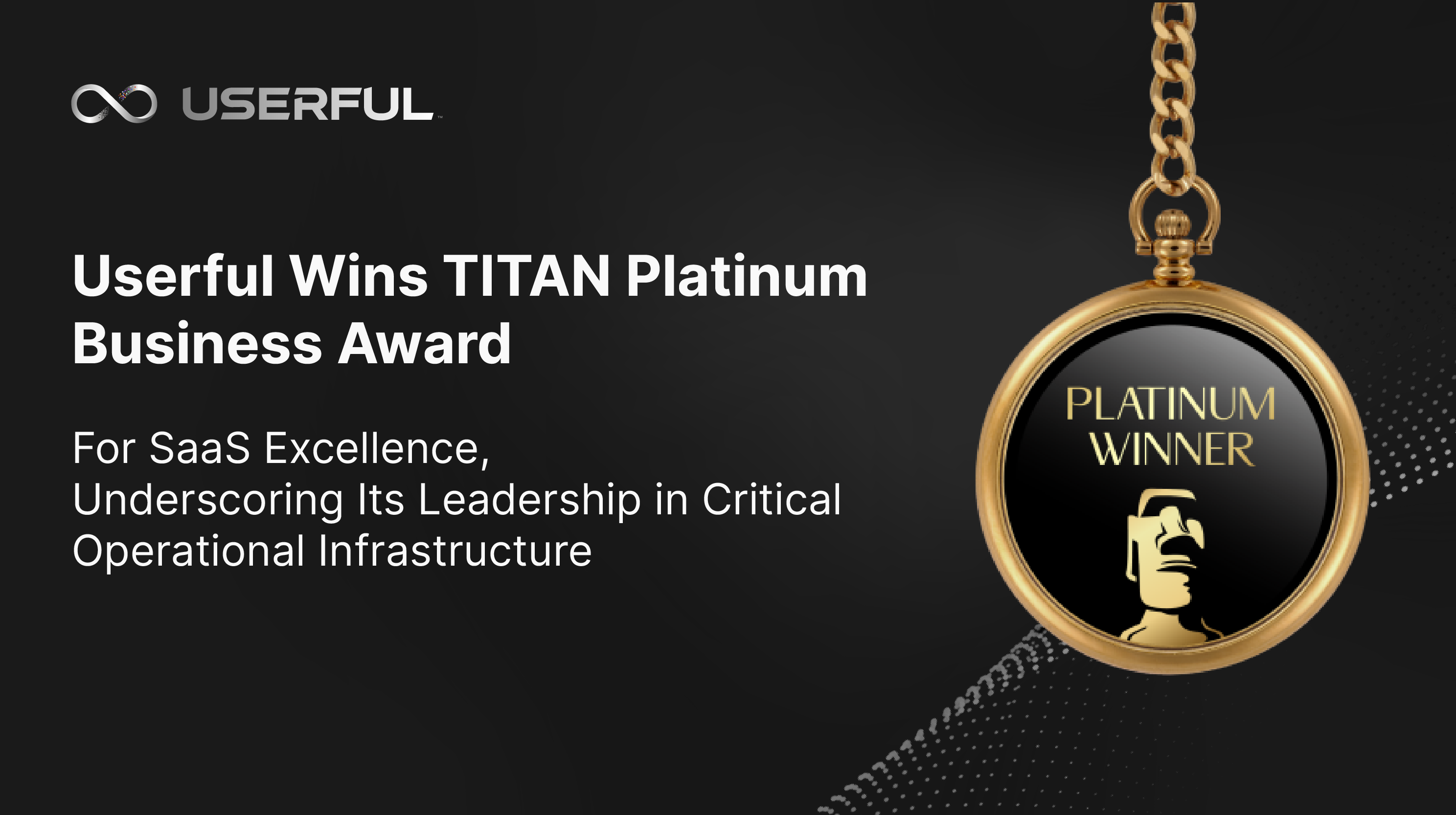 Userful gana el premio TITAN Platinum Business Award a la excelencia en SaaS, subrayando su liderazgo en infraestructuras operativas críticas